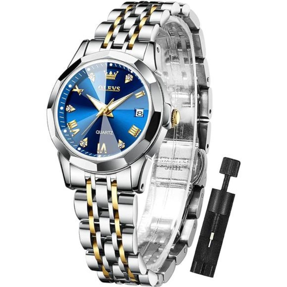 Womens Watch Fashion Dress Diamond Female Watches for Ladies Analog Quartz
